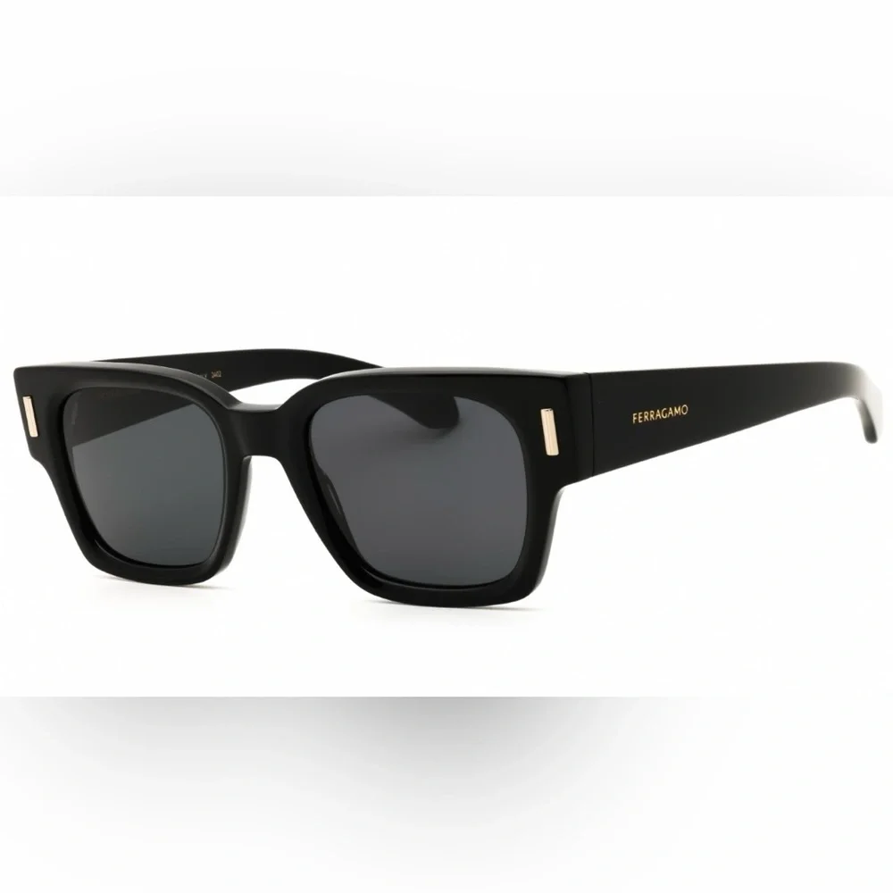 Salvatore Ferragamo Unisex Black Sunglasses (NWT)